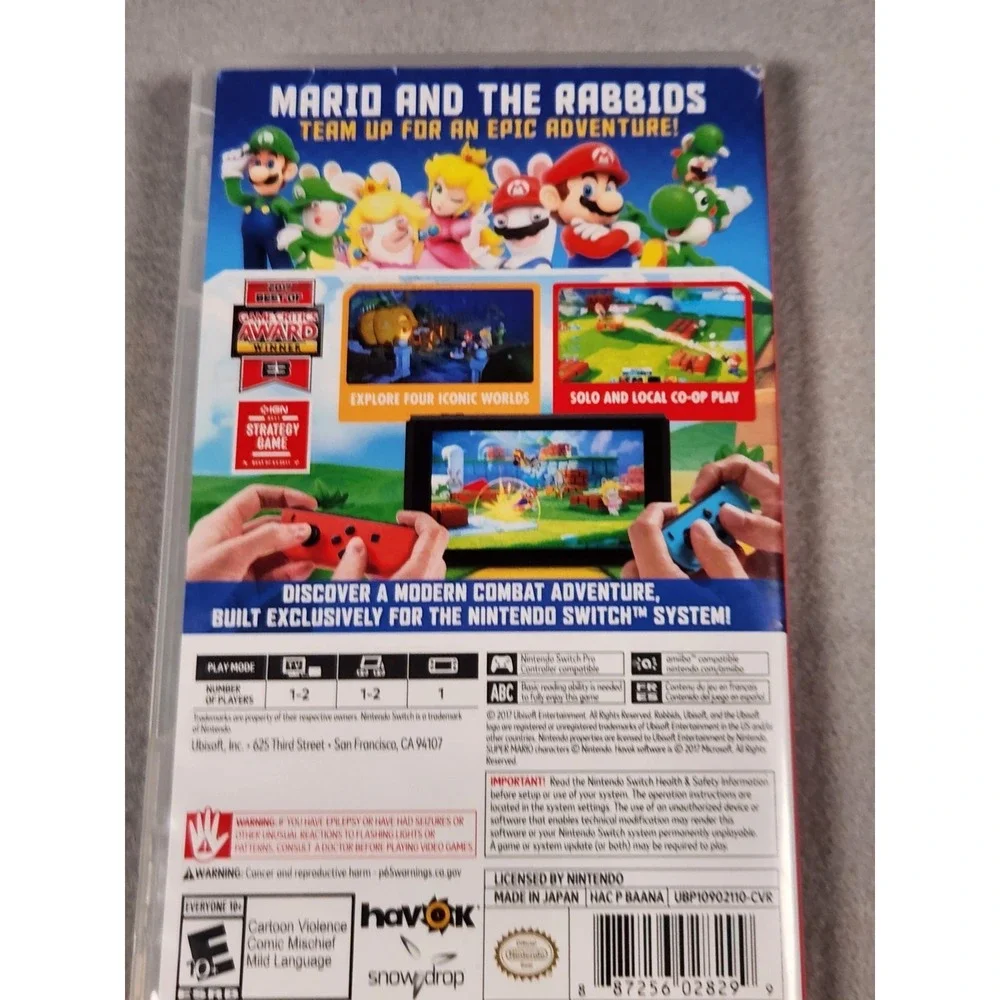 Mario + Rabbids Kingdom Battle Nintendo Switch Ubisoft 2017 Strategy NTSC